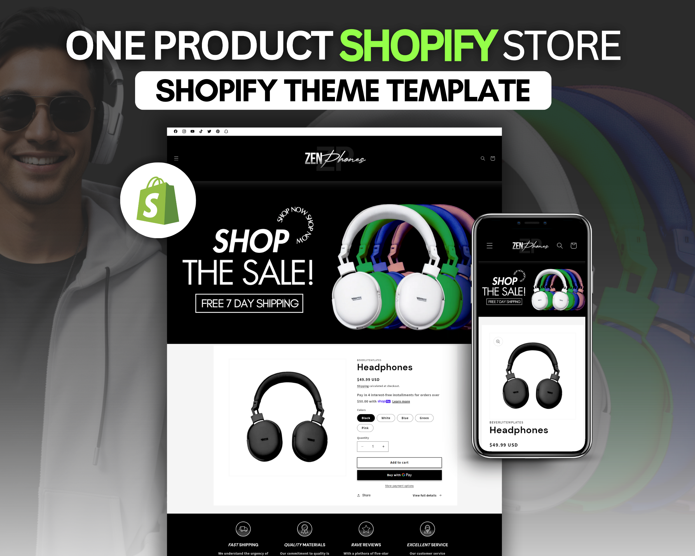 Shopify Website Template One Product Shopify Store Template