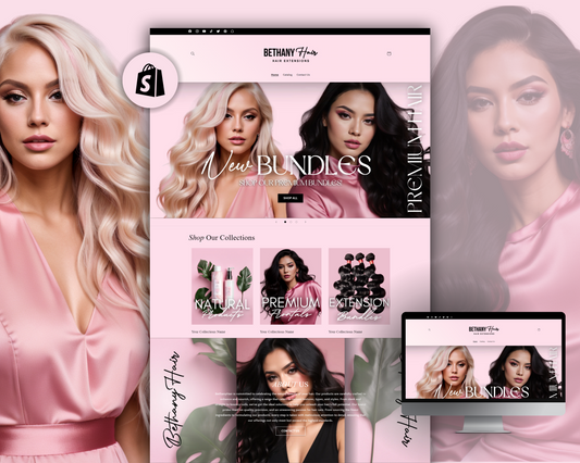 Shopify Website Template | Bethany Hair