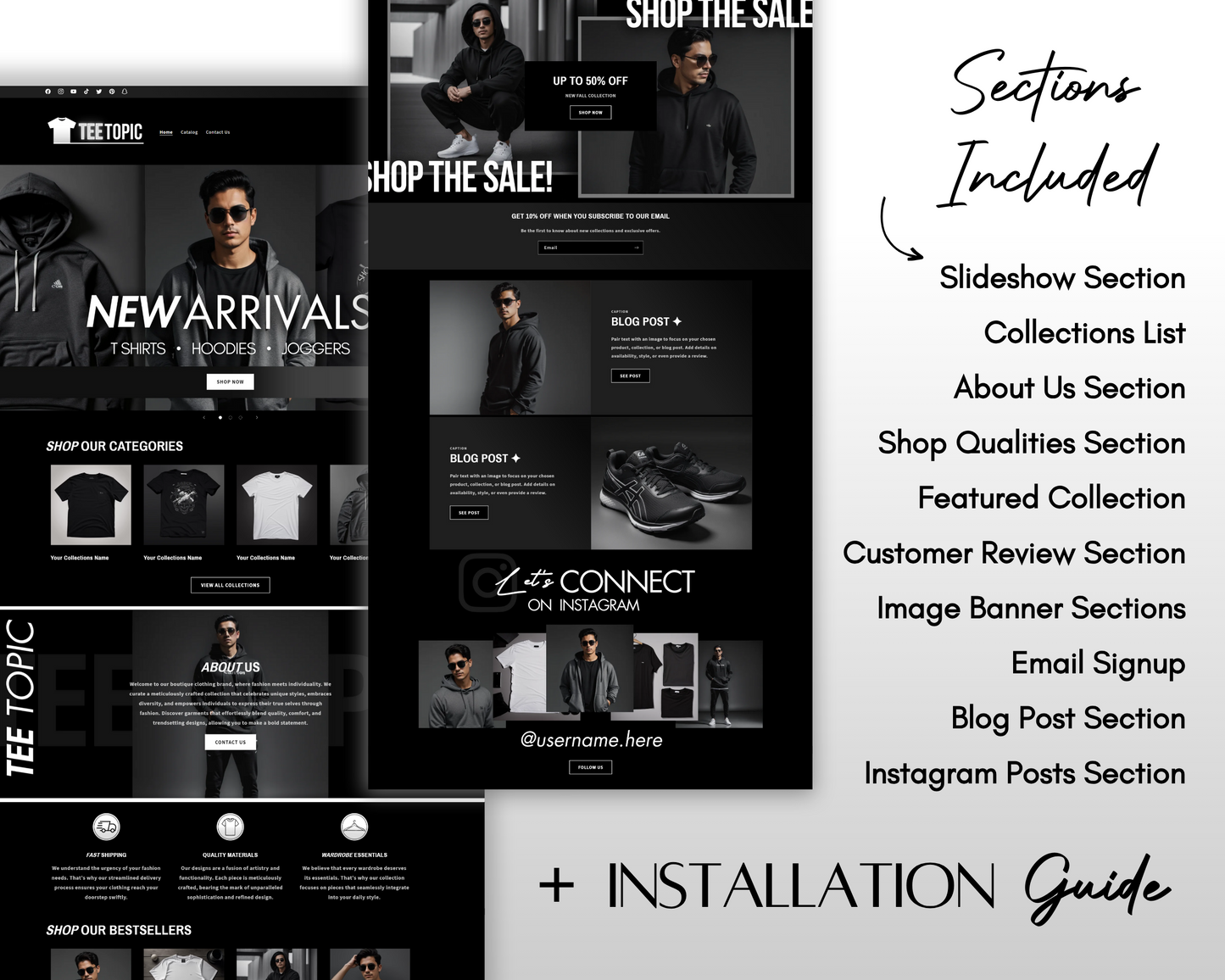 Shopify Website Template | Tee-Topic