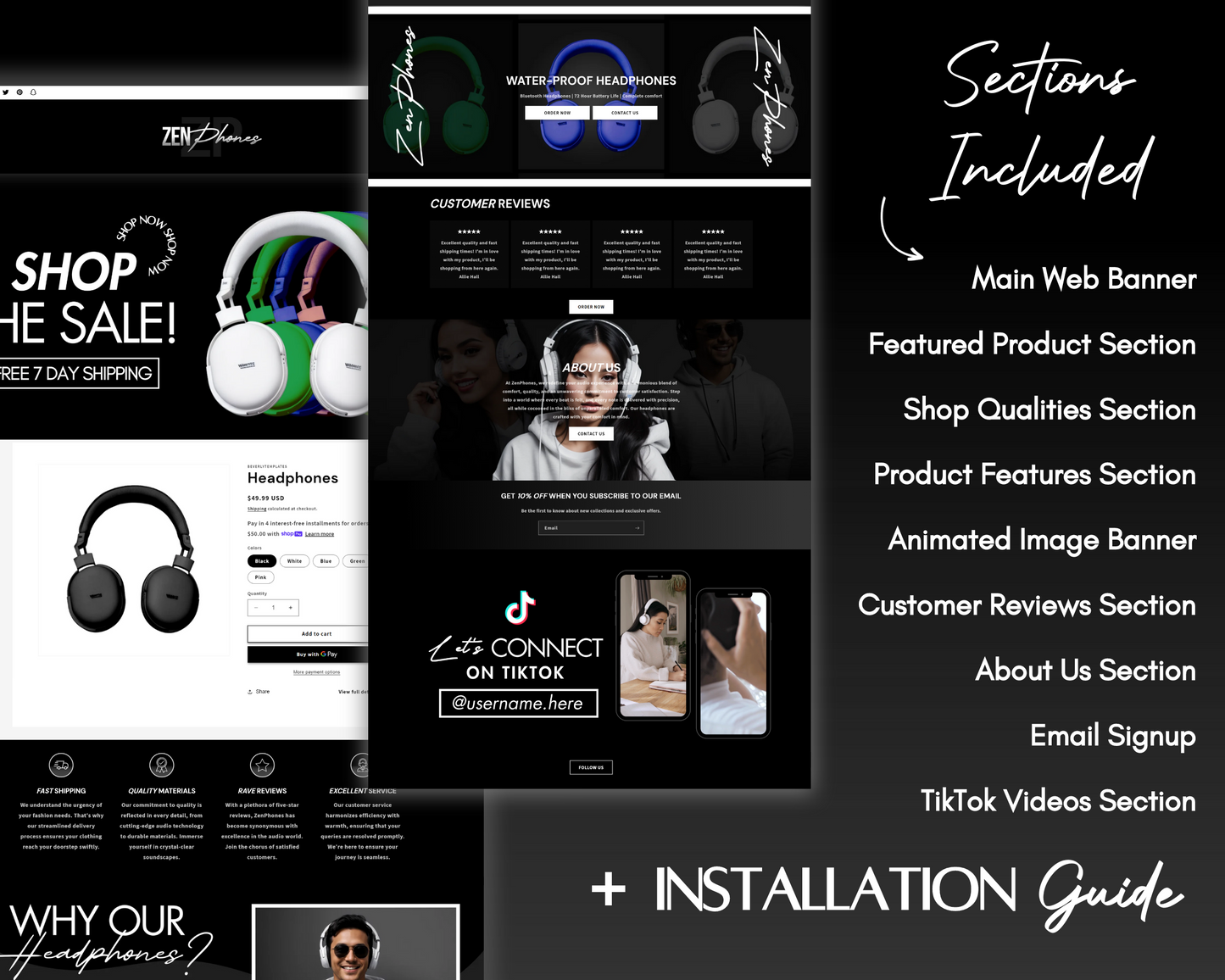 Shopify Website Template | One Product Shopify Store Template