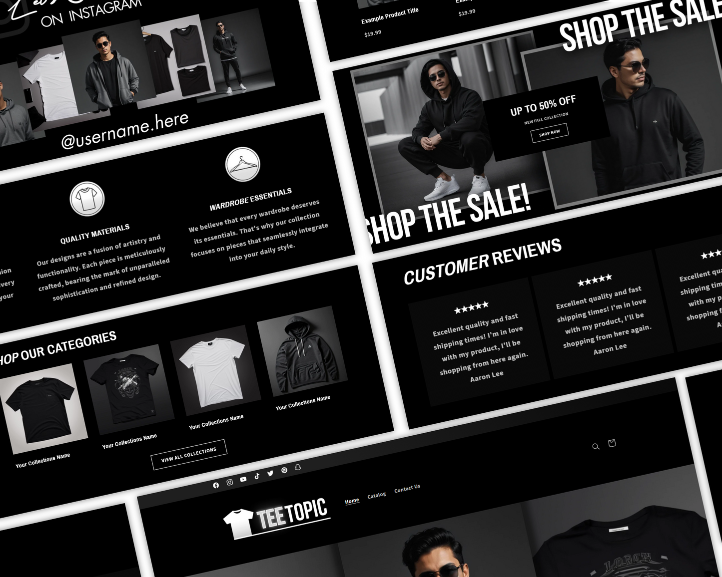 Shopify Website Template | Tee-Topic