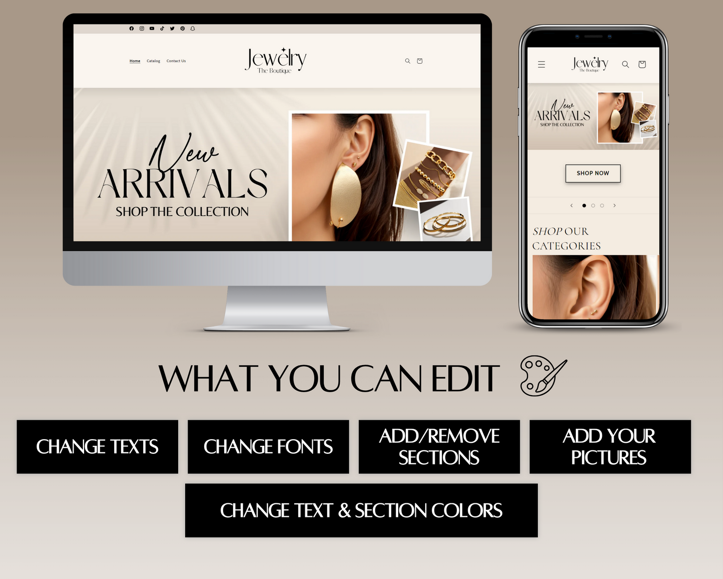 Jewelry Business Website | Shopify Theme Template