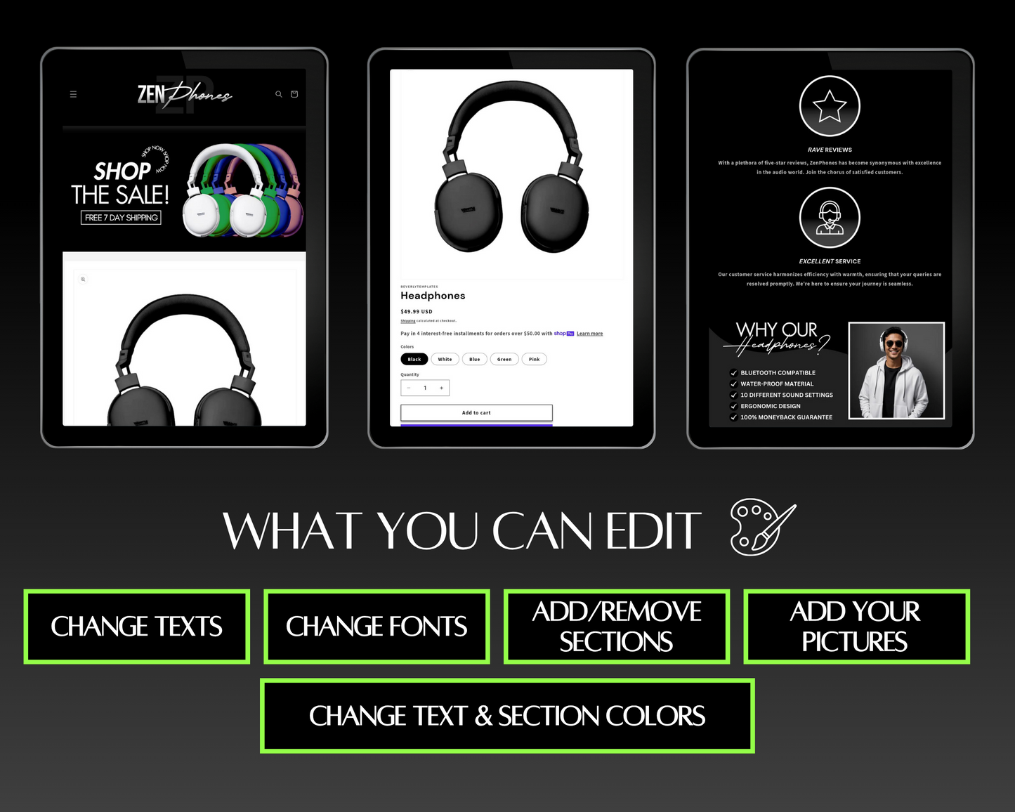 Shopify Website Template | One Product Shopify Store Template