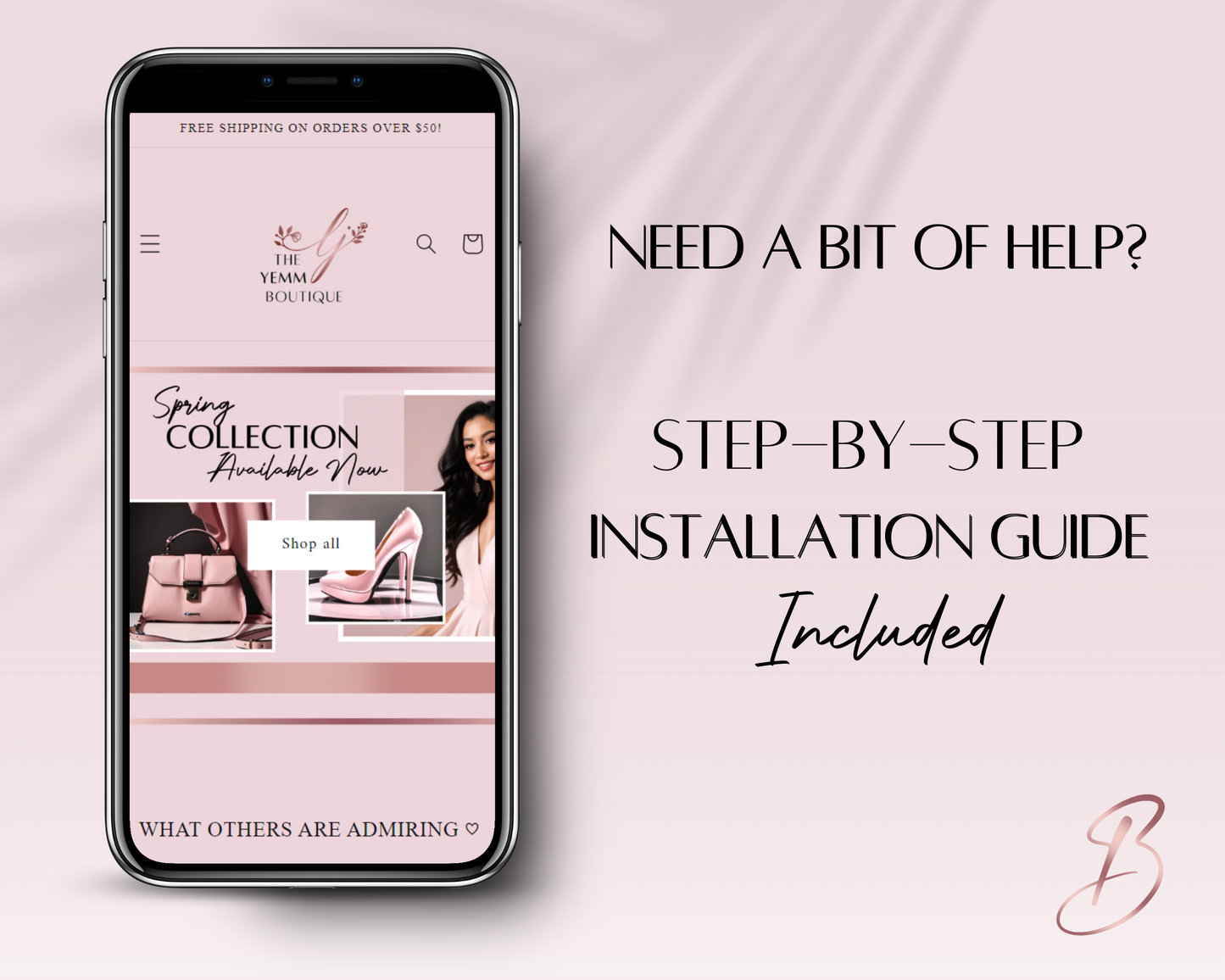 Shopify Website Template | Rose Gold