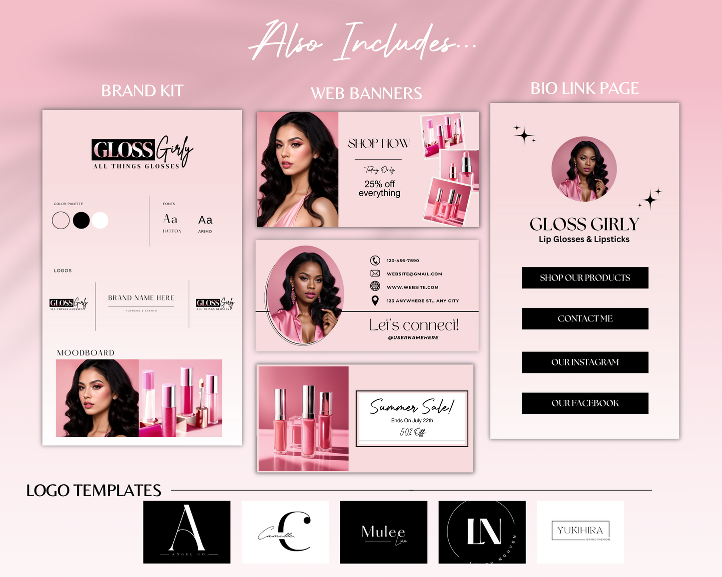 Lip Gloss Business Website Template | Shopify Theme Template