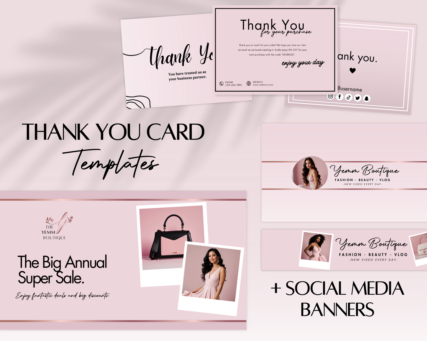 Shopify Website Template | Rose Gold