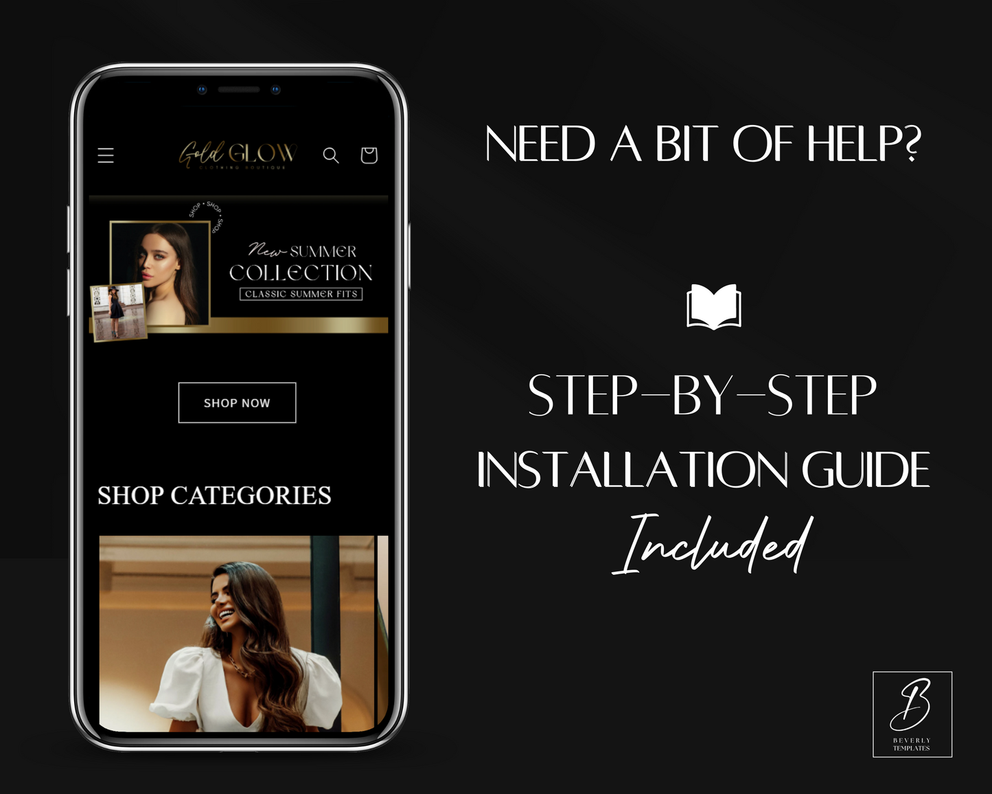Shopify Website Template | Black & Gold