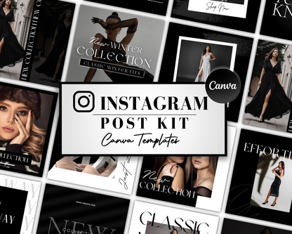 Instagram Post Templates | Canva Templates | Dark Luxury