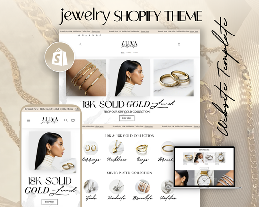 Shopify Website Template | Luna Ivory