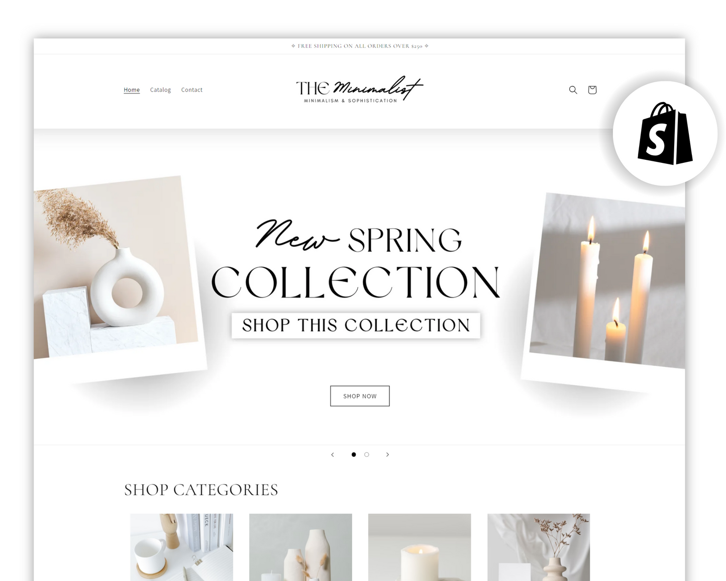 Shopify Website Template | The Minimalist