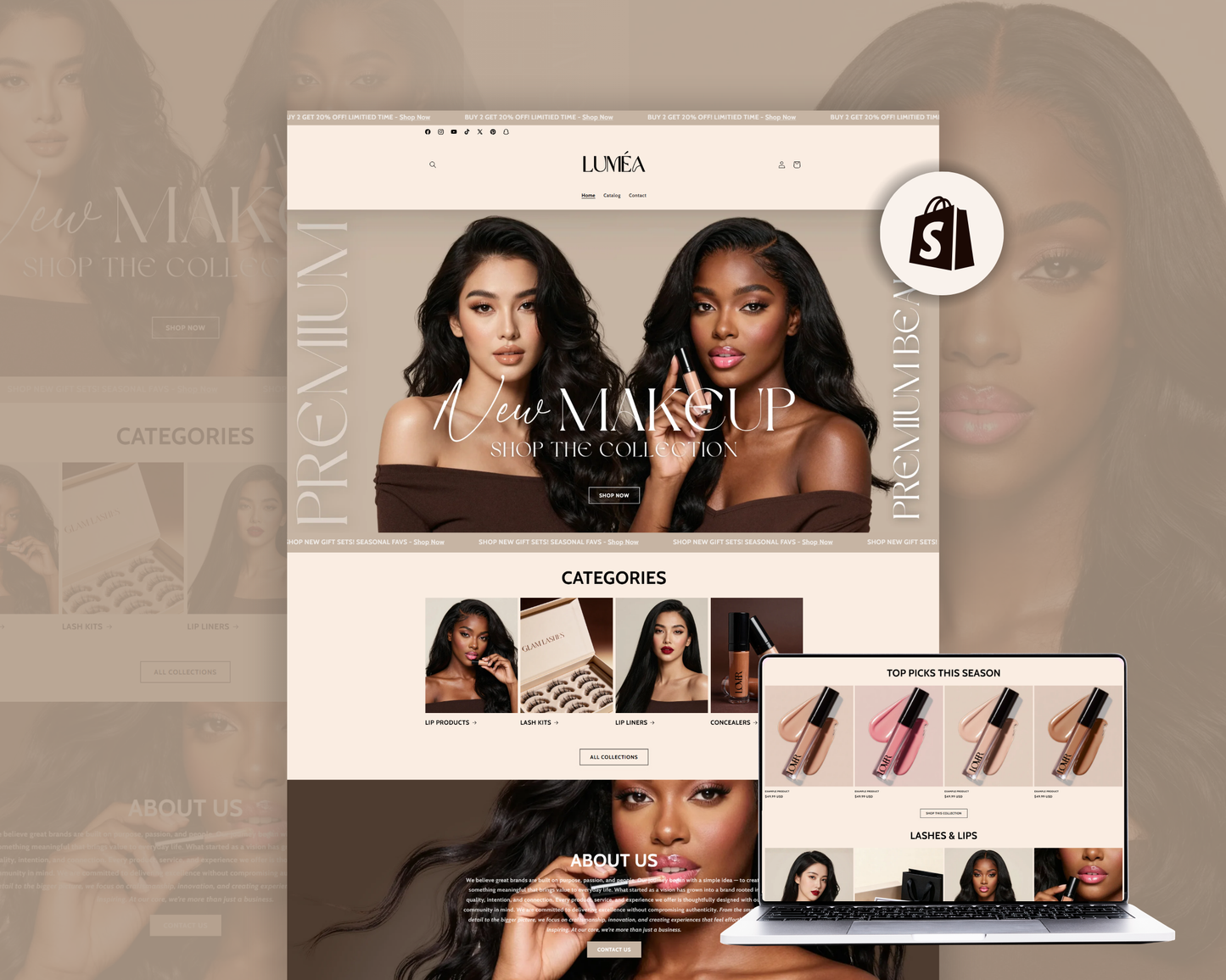 Shopify Website Template | Lumea Flux