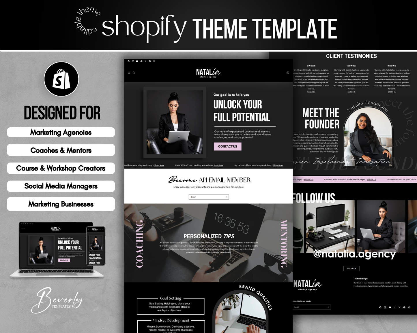 Shopify Website Template | Natalia