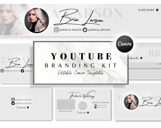 YouTube Branding Kit | Canva Template Bundle