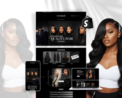 Shopify Website Template | MissHair Onyx