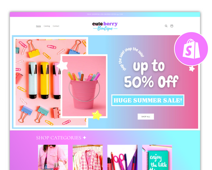 Shopify Website Template | Bright Rainbow
