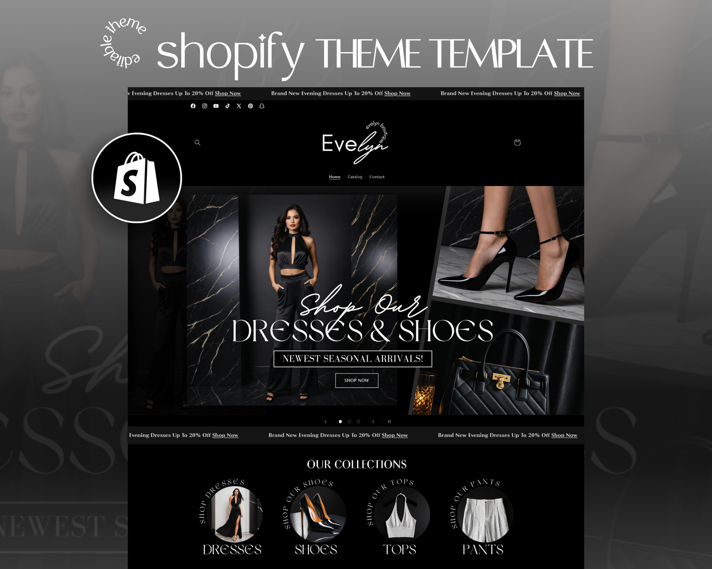 Shopify Website Template | Evelyn