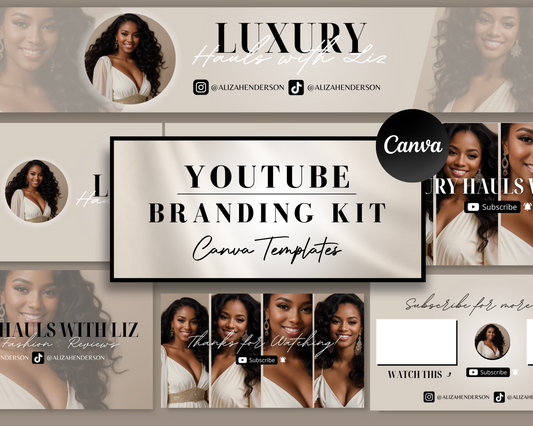 YouTube Branding Kit | Canva Template Bundle