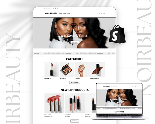 Shopify Website Template | NoirBeauty