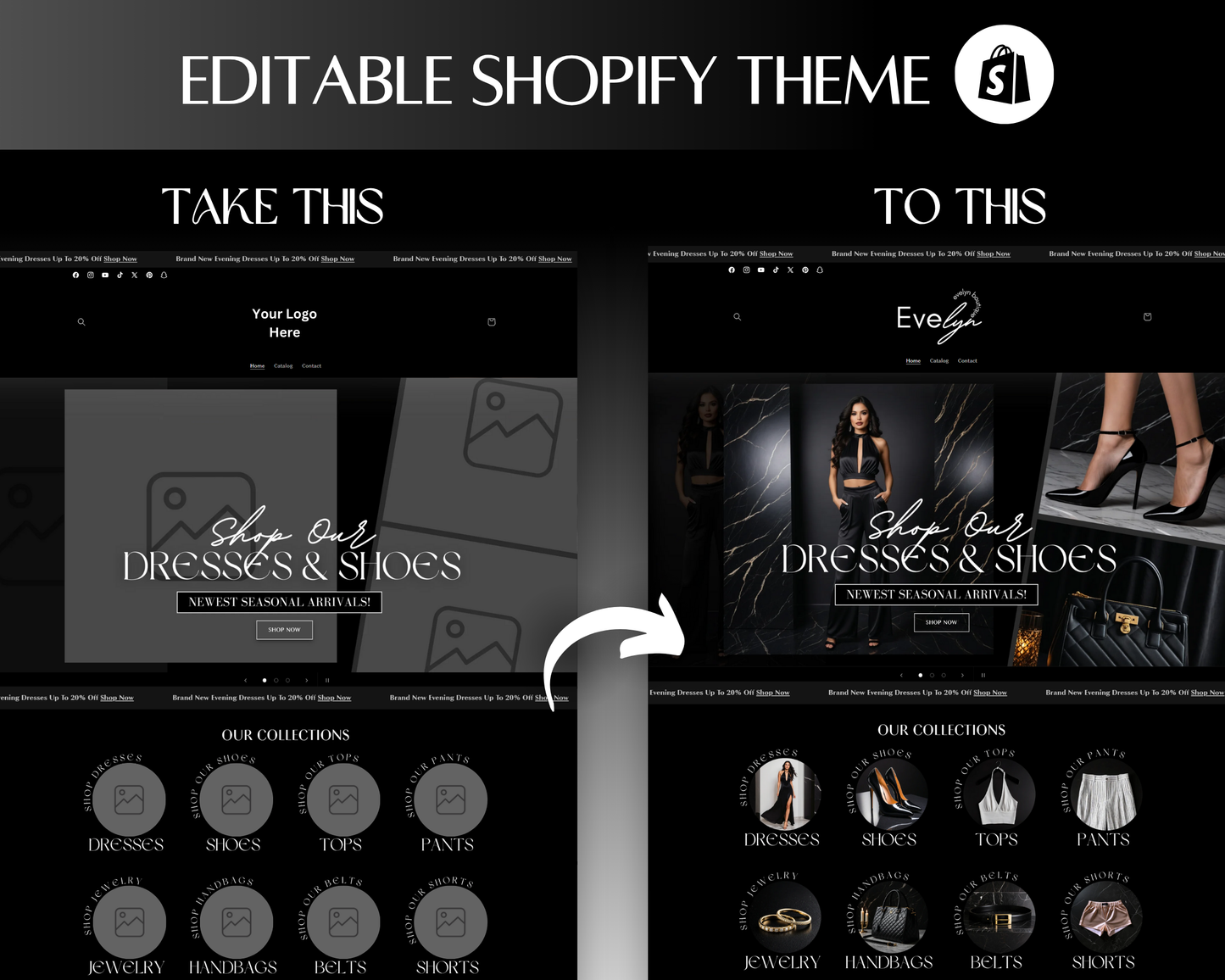 Shopify Website Template | Evelyn