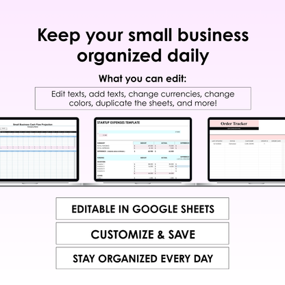 Small Business Spreadsheet | Google Sheets Bundle