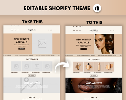 Shopify Website Template | Radiance