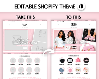 Shopify Website Template | Fabulous In Pink