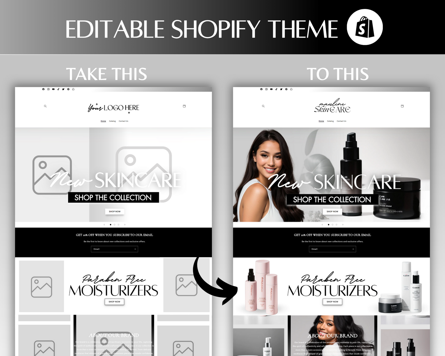 Shopify Website Template | MaylineSkin