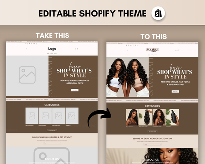 Shopify Website Template | Savarah