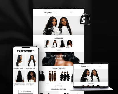 Shopify Website Template | LuxePress White