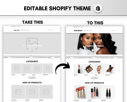 Shopify Website Template | NoirBeauty
