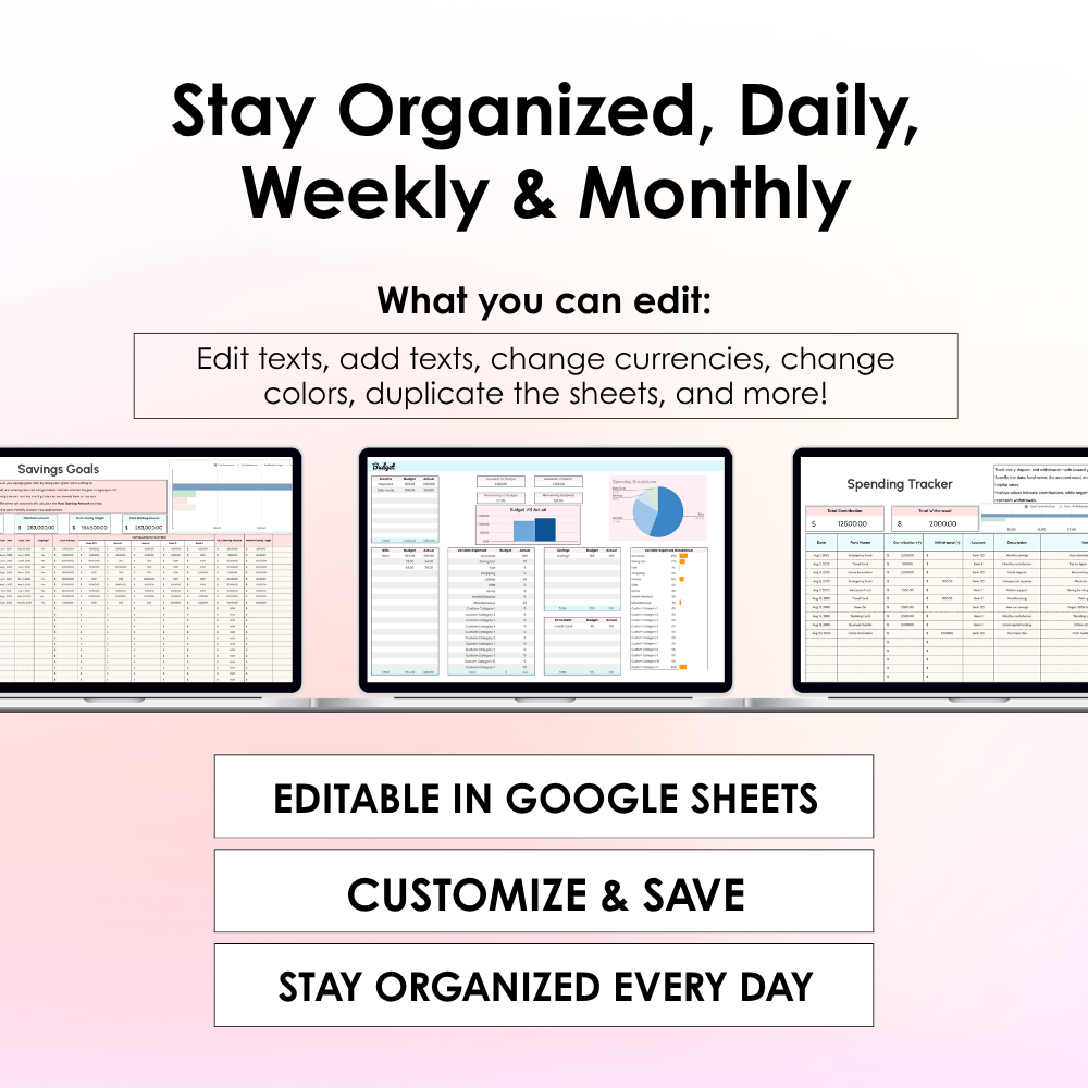 Personal Finance Tracker | Google Sheets Bundle