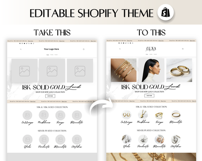 Shopify Website Template | Luna Ivory