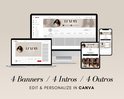 YouTube Branding Kit | Canva Template Bundle