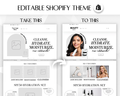 Shopify Website Template | GlowySkin