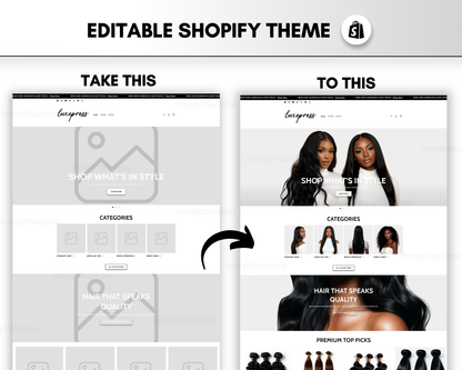 Shopify Website Template | LuxePress White