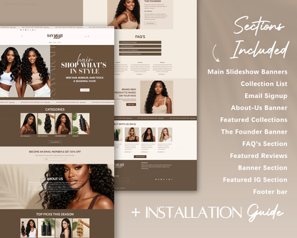 Shopify Website Template | Savarah