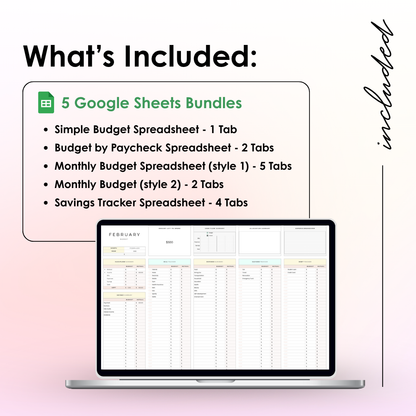 Personal Finance Tracker | Google Sheets Bundle