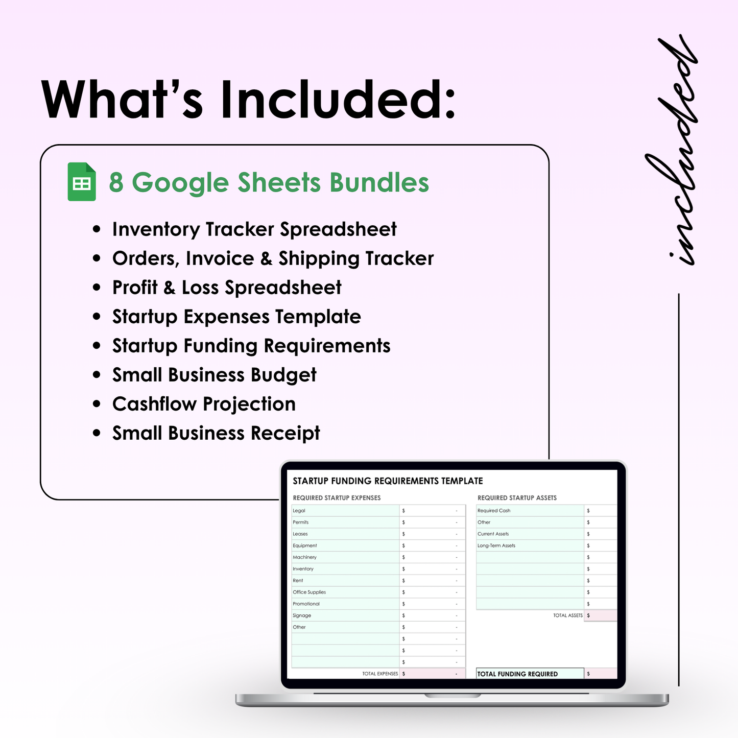 Small Business Spreadsheet | Google Sheets Bundle