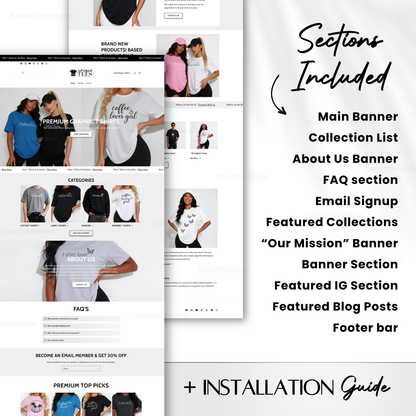 Shopify Website Template | UniqueTees