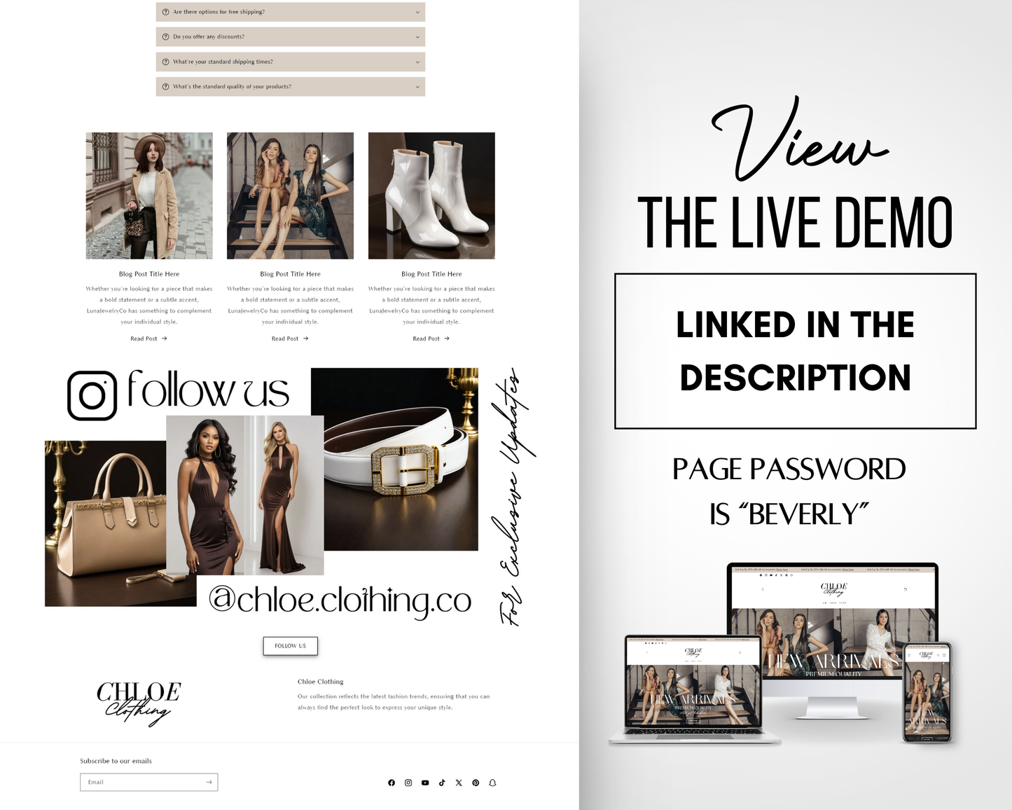 Shopify Website Template | Sophistication (New Version)