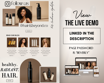 Shopify Website Template | Hair&Beyond Toasted