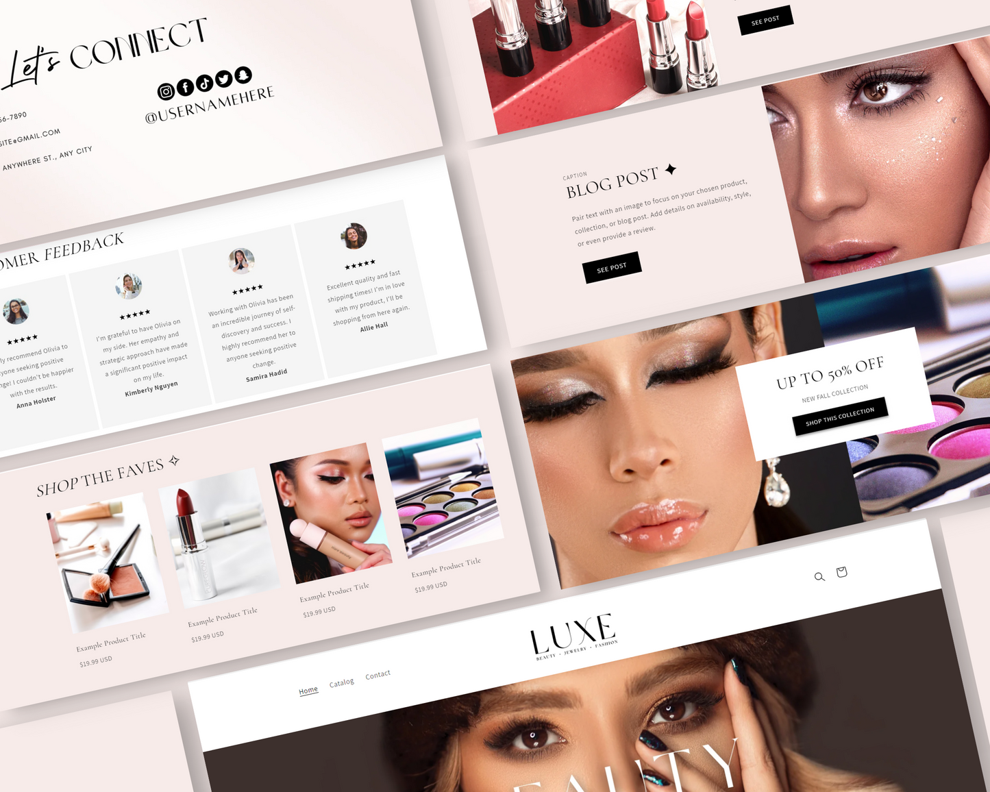 Shopify Website Template | Pink Polish