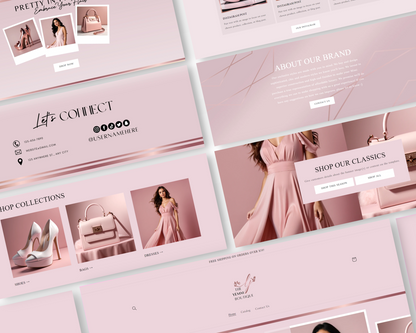 Shopify Website Template | Rose Gold