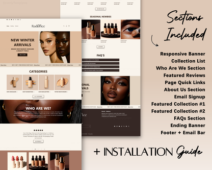 Shopify Website Template | Radiance