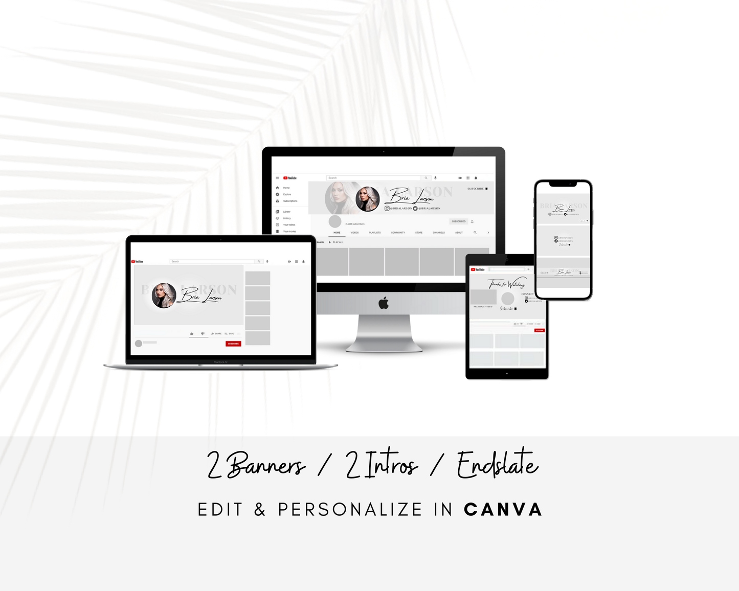 YouTube Branding Kit | Canva Template Bundle