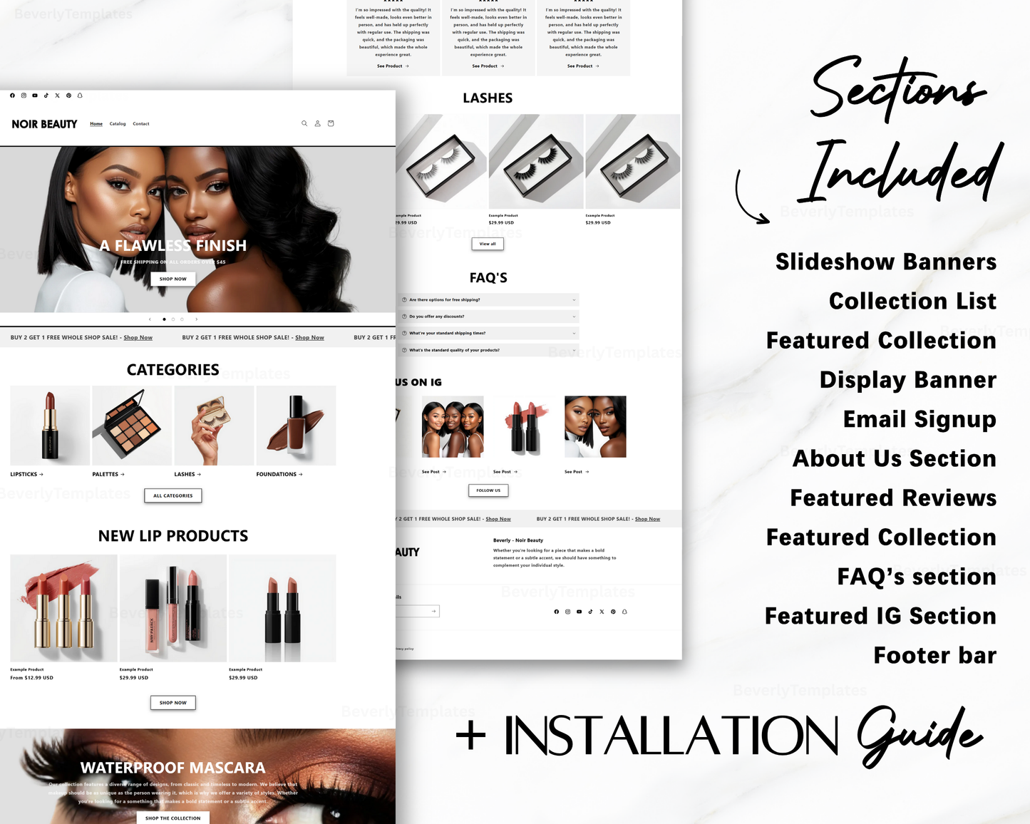 Shopify Website Template | NoirBeauty