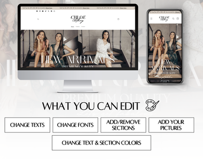 Shopify Website Template | Sophistication (New Version)