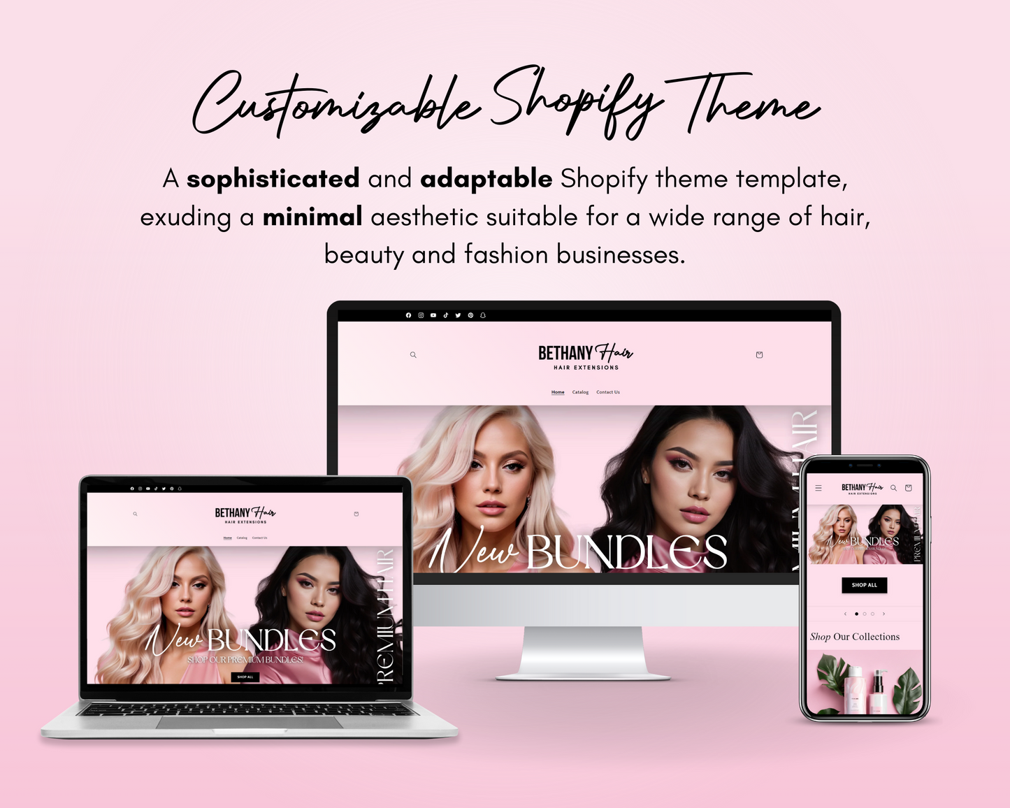 Shopify Website Template | Bethany Hair