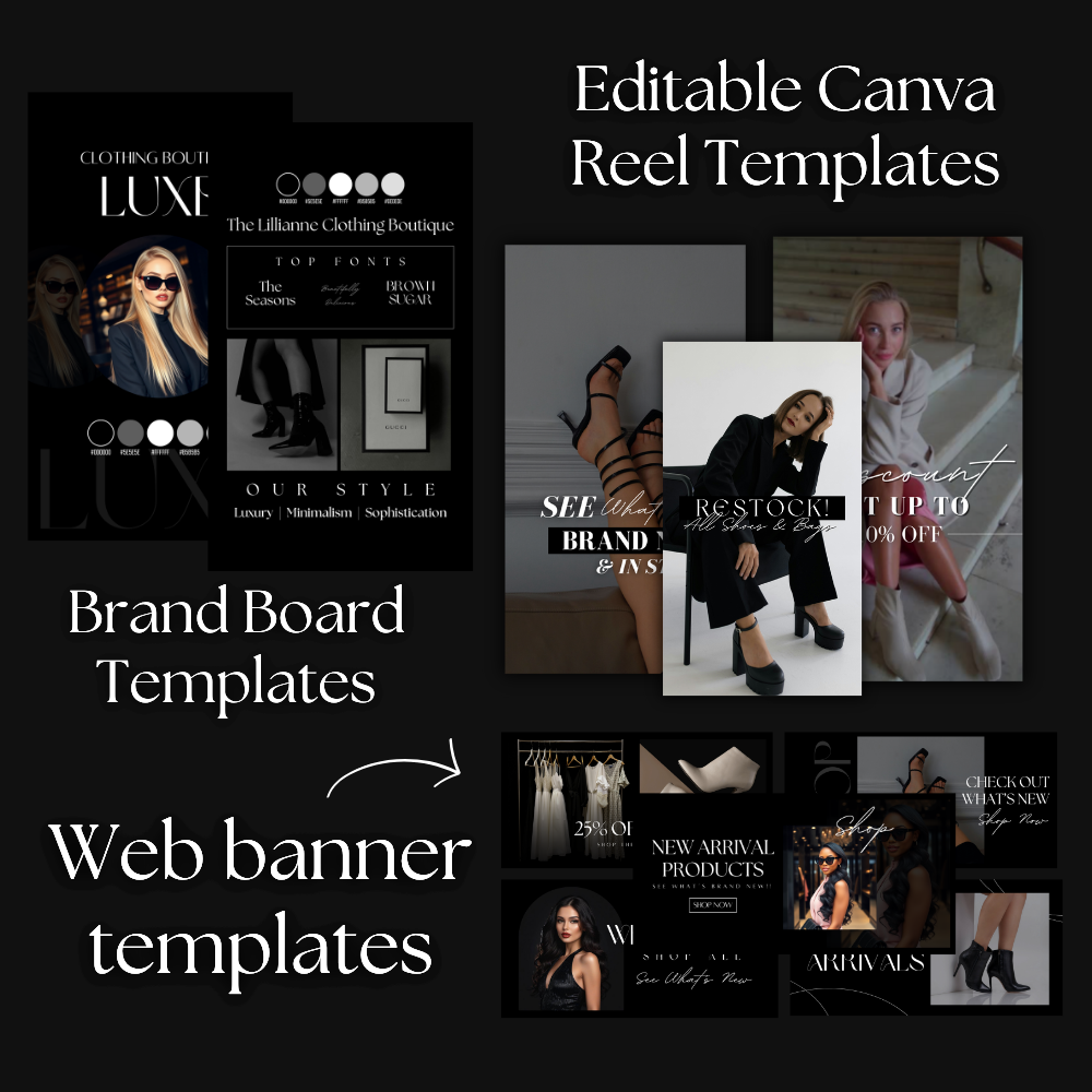 Business Branding Kit | Canva Template Bundle - Lysette