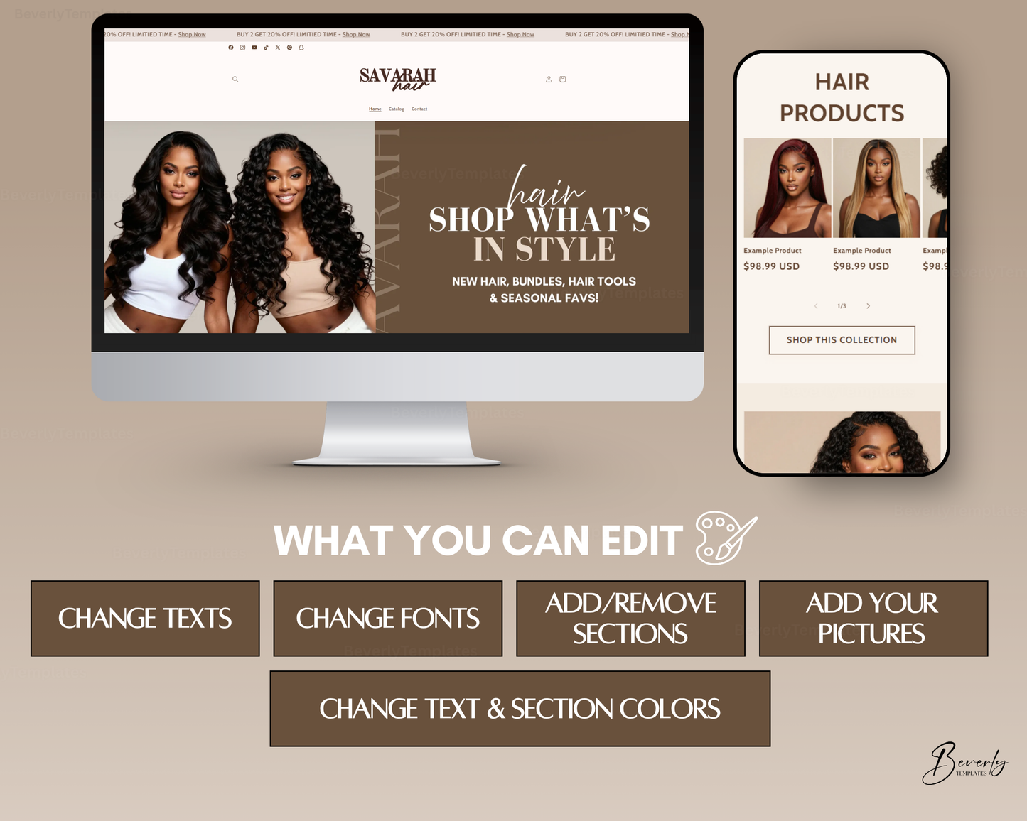 Shopify Website Template | Savarah